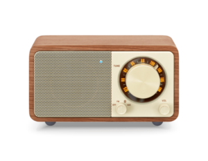 산진 WR-7 블루투스 스피커 원목 라디오 체리
